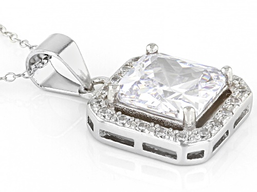 Bella Luce ® 4.42ctw Rhodium Over Sterling Silver Pendant With Chain