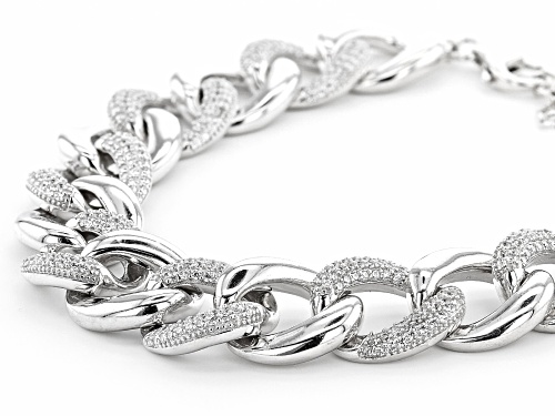 Bella Luce ® Rhodium Over Sterling Silver Curb Chain Bracelet - Size 7