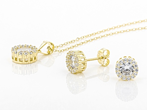 Bella Luce ® 3.72ctw Eterno ™ Yellow Earrings And Pendant With Chain