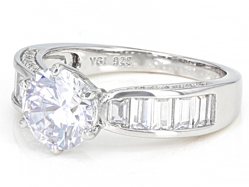 Bella Luce ® 5.38ctw Rhodium Over Sterling Silver Ring (3.26ctw DEW) - Size 8
