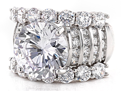 Bella Luce ® 15.65ctw Rhodium Over Sterling Silver Ring - Size 11
