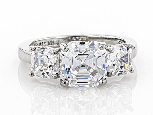 Bella Luce® 3.45ctw Asscher Cut Platinum Over Sterling Silver Ring - Size 12
