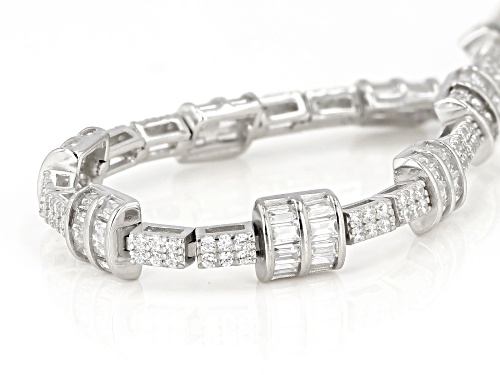Bella Luce ® 7.73ctw White Diamond Simulant Rhodium Over Sterling Silver Bracelet. DEW 4.96 - Size 7