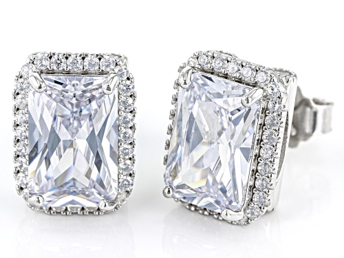 Bella Luce® 17.04ctw White Diamond Simulant Rhodium Over Sterling Silver Earrings (10.32ctw DEW)