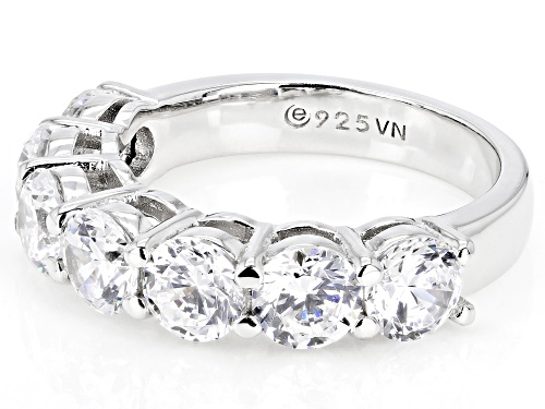 Bella Luce® 4.90ctw White Diamond Simulant Platinum Over Sterling Silver Ring(2.96ctw DEW) - Size 8