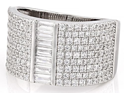 Bella Luce® 2.50ctw White Diamond Simulant Rhodium Over Sterling Silver Ring(1.51ctw DEW) - Size 6