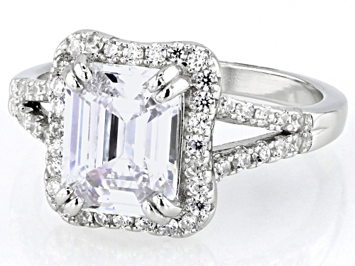 Bella Luce® 3.08ctw White Diamond Simulant Platinum Over Sterling Silver Ring (1.86ctw DEW) - Size 6