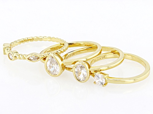 Bella Luce® 2.52ctw White Diamond Simulant Eterno™ Yellow Ring Set(1.52ctw DEW) - Size 7