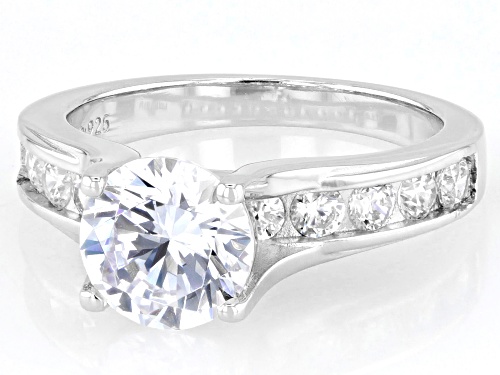 Bella Luce® 4.12ctw White Diamond Simulant Platinum Over Sterling Silver Ring(2.49ctw DEW) - Size 9
