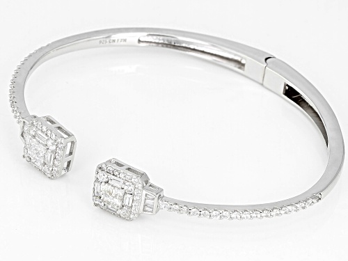Bella Luce ® 3.91CTW White Diamond Simulant Rhodium Over Sterling Silver Bracelet - Size 7.5
