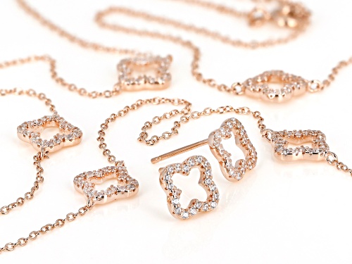 Bella Luce ® 1.40CTW White Diamond Simulant Eterno ™ Rose Necklace & Earrings Set