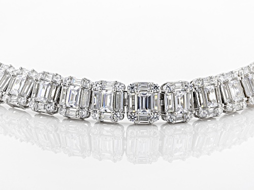 Bella Luce ® 20.00CTW White Diamond Simulant Rhodium Over Sterling Silver Bracelet - Size 7.25