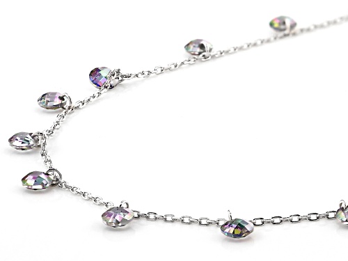 Bella Luce® Esotica ™ 27.45ctw Mystic Topaz Simulant Rhodium Over Sterling Silver Necklace - Size 36