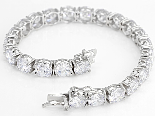 Bella Luce ® 51.55CTW White Diamond Simulant Rhodium Over Sterling Silver Bracelet (32.00CTW DEW) - Size 7.25