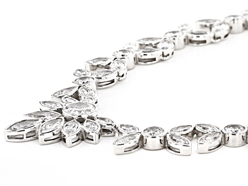 Bella Luce ® 27.50ctw Diamond Simulant Platinum Over Sterling Silver Necklace - Size 17.5