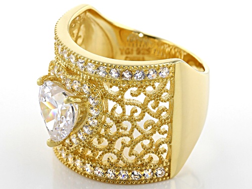 Bella Luce ® 4.10ctw White Diamond Simulant Eterno™ Yellow Heart Ring - Size 10