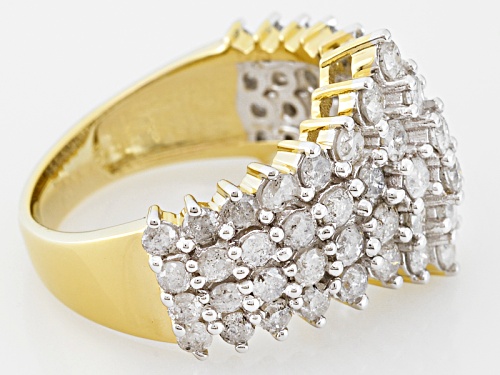 2.50ctw Round White Diamond 10k Yellow Gold Ring - Size 6