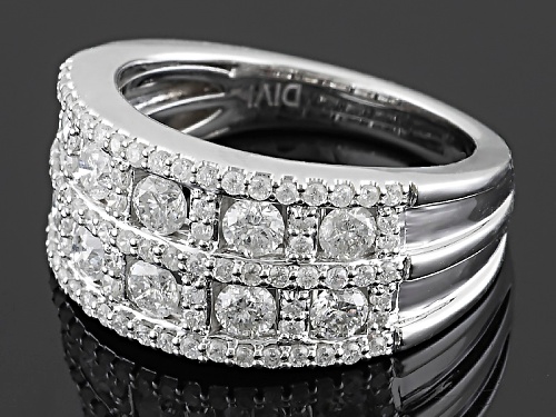 1.50ctw Round White Diamond 14k White Gold Ring - Size 7