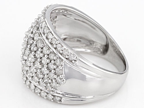 2.00ctw Round White Diamond Rhodium Over Sterling Silver Ring - Size 6