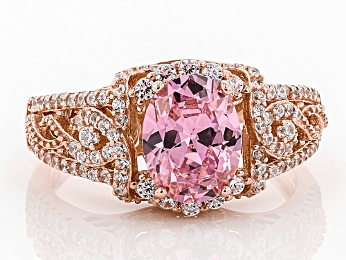 Bella Luce®3.93tw Pink and White Diamond Simulants Eterno™ Rose Ring - Size 7