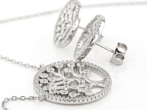 Bella Luce® 3.75ctw Rhodium Over Sterling Silver Necklace and Earrings