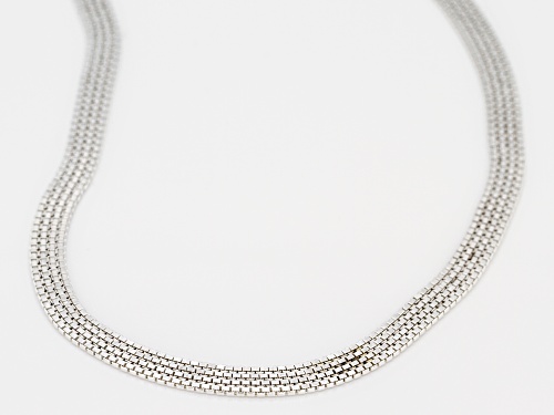 Sterling Silver 4.5MM Flat Venitian Box Chain Necklace