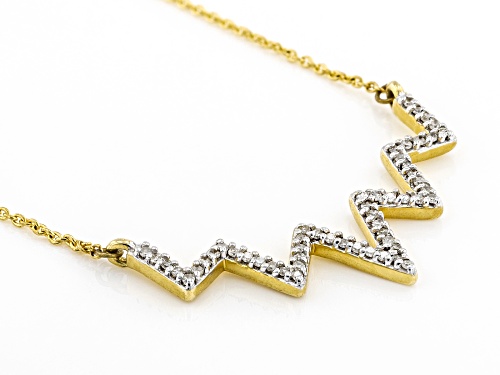 0.15ctw Round White Diamond 14k Yellow Gold Necklace - Size 19