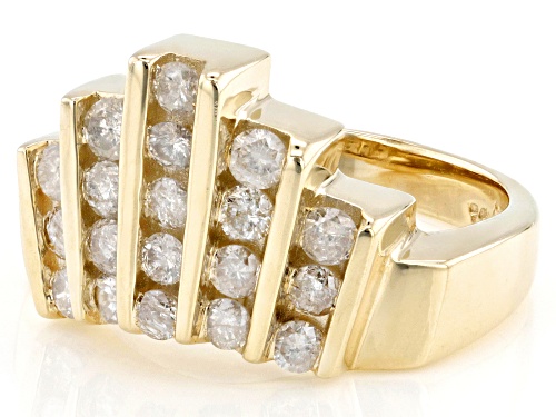 1.00ctw Round White Diamond 10k Yellow Gold Ring - Size 8