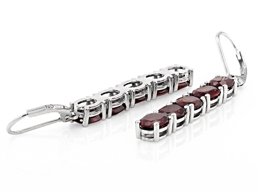 6.50ctw Red Zircon Sterling Silver Earrings