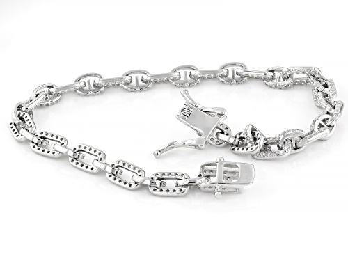 Bella Luce® White Diamond Simulant Rhodium Over Sterling Silver Bracelet - Size 7.25