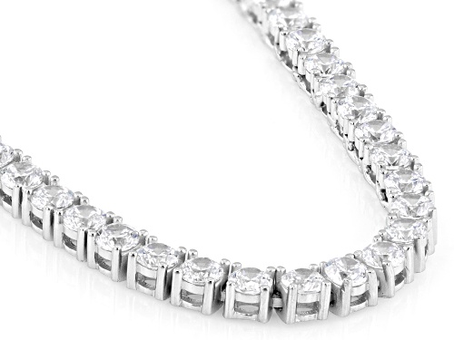 Bella Luce® 21.42ctw White Diamond Simulant Rhodium Over Silver Tennis Necklace(12.98ctw DEW) - Size 16