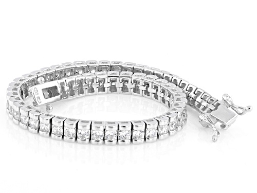 Bella Luce® 9.30ctw White Diamond Simulant Rhodium Over Sterling Silver Tennis Bracelet - Size 7