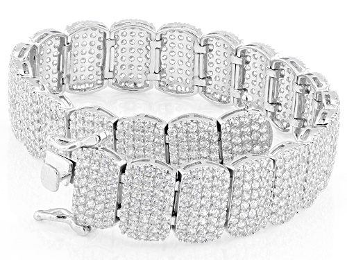 Bella Luce® 18.18ctw White Diamond Simulant Rhodium Over Sterling Silver Tennis Bracelet - Size 7