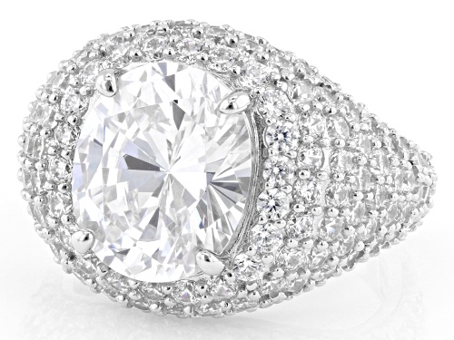 Bella Luce® 13.91ctw White Diamond Simulant Platinum Over Sterling Silver Ring - Size 7