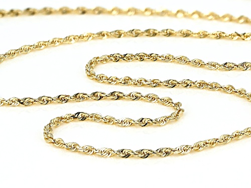 14KT Yellow Gold Solid Rope Necklace 22