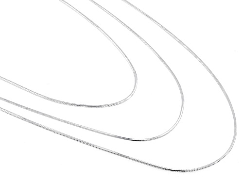 Sterling Silver 0.8mm Snake 18