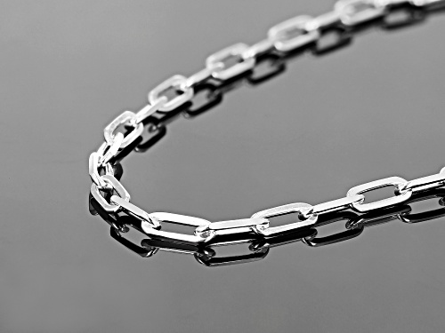 Sterling Silver 3.8MM Paperclip Link Bracelet - Size 8