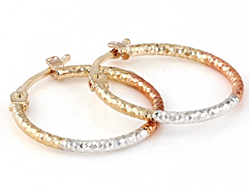 14k Yellow Gold Tri-Color 11/16