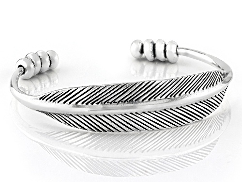 Sterling Silver Feather Cuff Bracelet