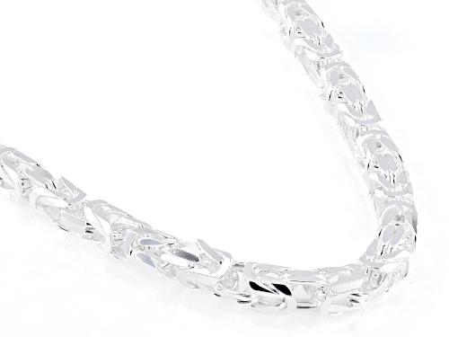 Sterling Silver Square Byzantine 20 Inch Chain - Size 20