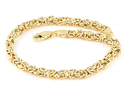 10k Yellow Gold 3.7mm Byzantine Bracelet - Size 7.5