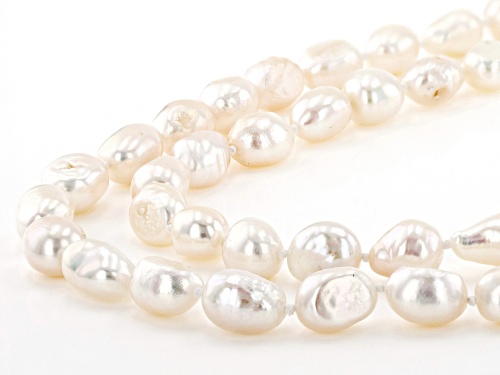 8.5-9.5mm White Cultured Freshwater Pearl 64 Inch Endless Strand Necklace - Size 64