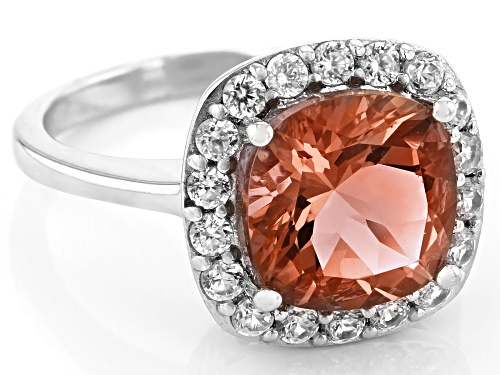 2.89ct Zandrite® With 0.77ctw White Zircon Rhodium Over Sterling Silver Ring - Size 6