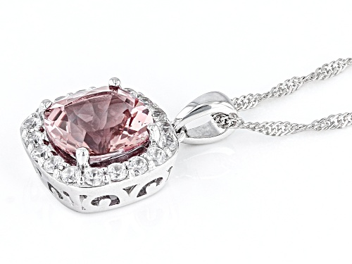 2.89ct Zandrite® With 0.77ctw White Zircon Rhodium Over Silver Pendant/Chain