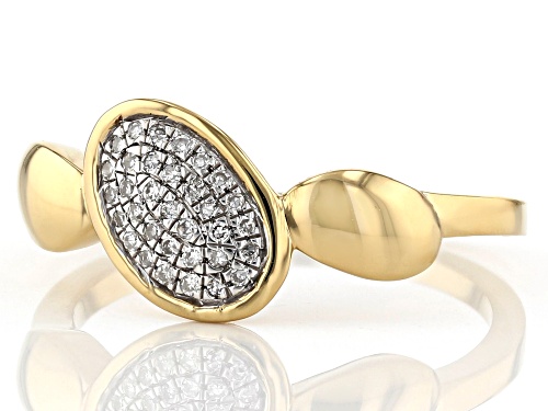 Ella Stein™ Round White Diamond Accent 14k Yellow Gold Over Sterling Silver Cluster RIng - Size 7