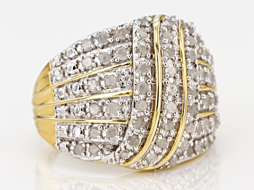 Engild™ 1.00ctw Round White Diamond 14k Yellow Gold Over Sterling Silver Ring - Size 6