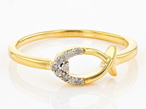 Engild™ Diamond Accent 14k Yellow Gold Over Sterling Silver Band Ring - Size 8