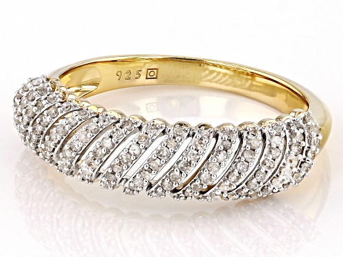 Engild™ 0.33ctw Round White Diamond 14k Yellow Gold Over Sterling Silver Band Ring - Size 6