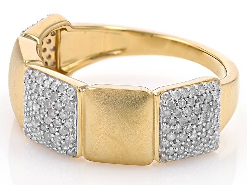 Engild™ 0.50ctw Round White Diamond 14k Yellow Gold Over Sterling Silver Cluster Ring - Size 6