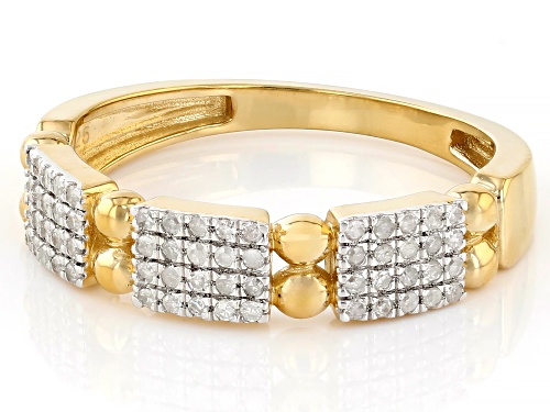 Engild™ 0.20ctw Round White Diamond 14k Yellow Gold Over Sterling Silver Band Ring - Size 7